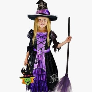 Kids size large Purple Witch Halloween costume